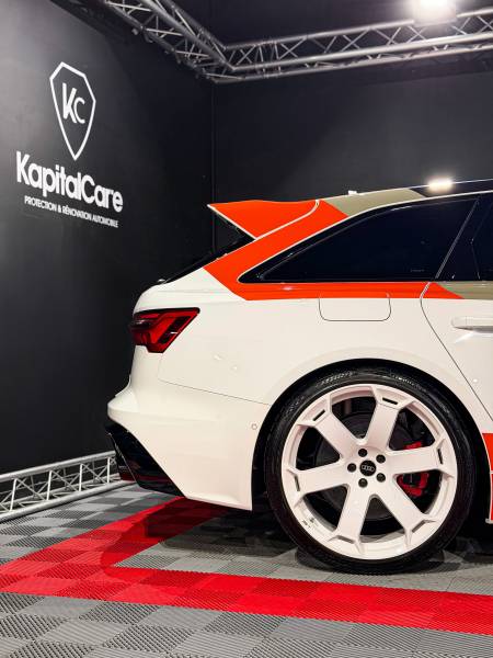 Rénovez et protégez les jantes de votre Audi RS6 GT à Lyon. Offrez un soin haut de gamme à votre véhicule avec des techniques professionnelles de detailing